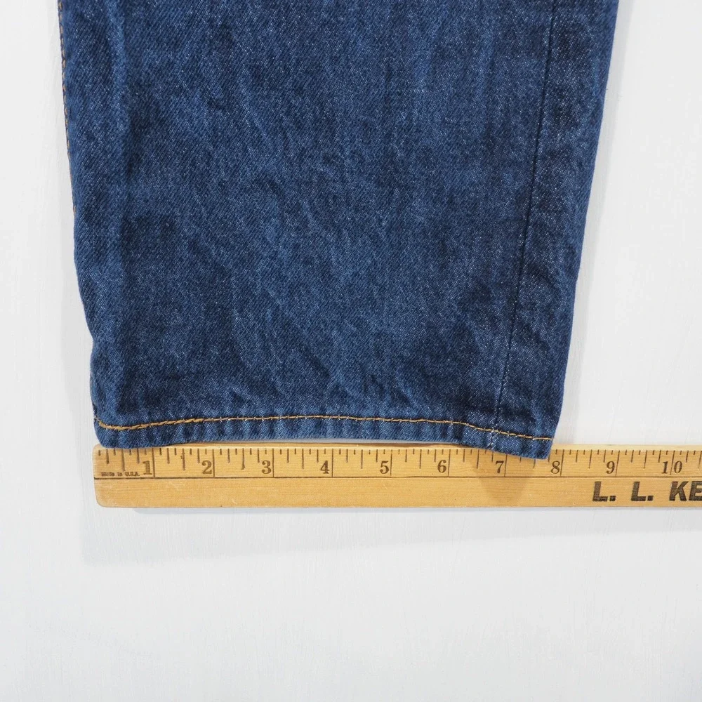 Levis 501 0000 Jeans Mens 34x32 Blue Dark Wash Denim Straight Leg Button Fly